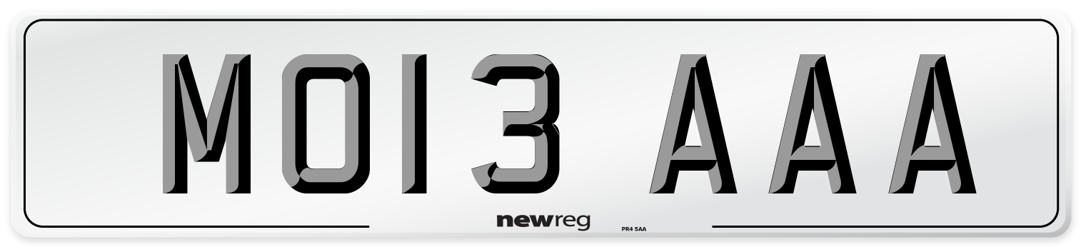 MO13 AAA Number Plate from New Reg